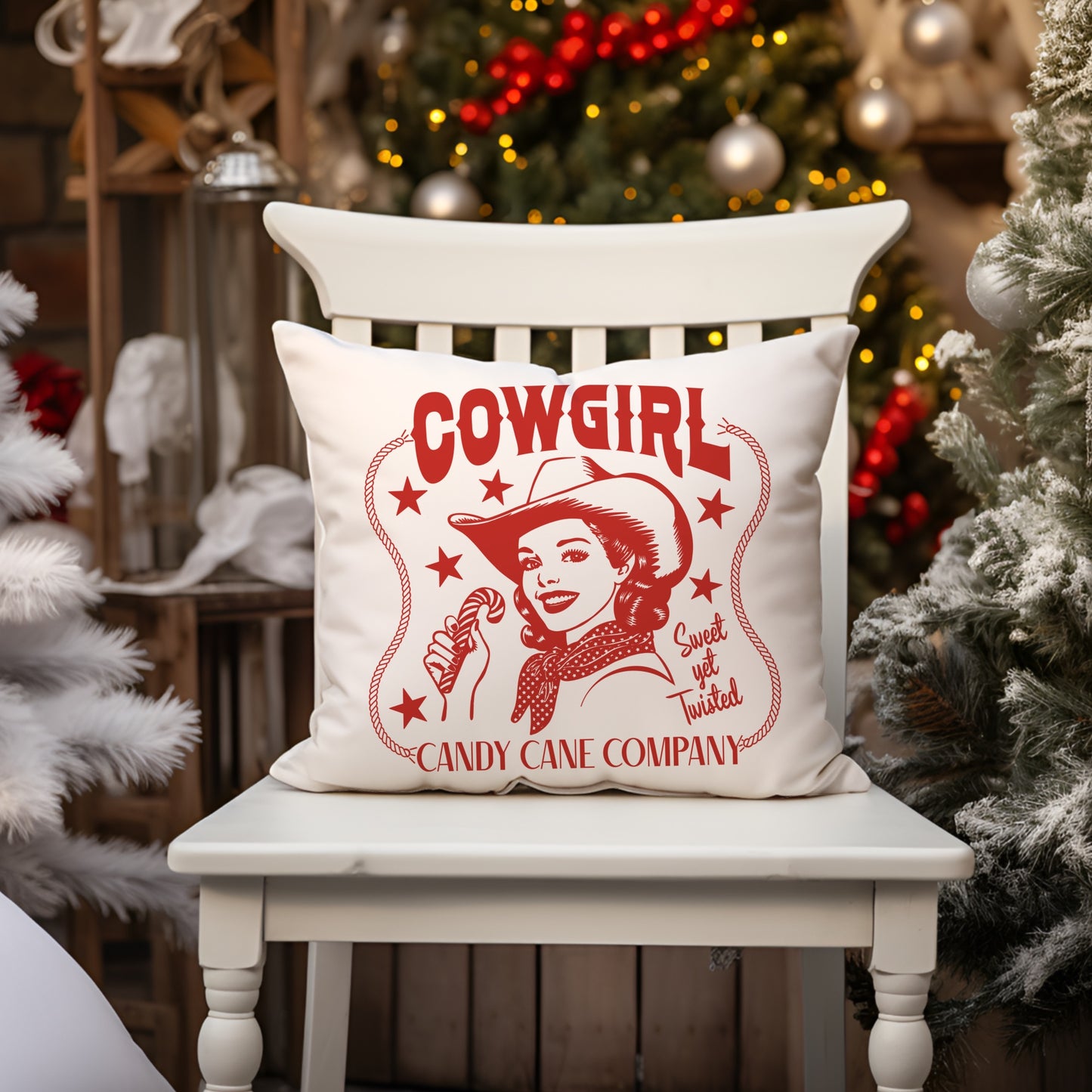 Cowgirl Candy Cane Christmas Digital Download