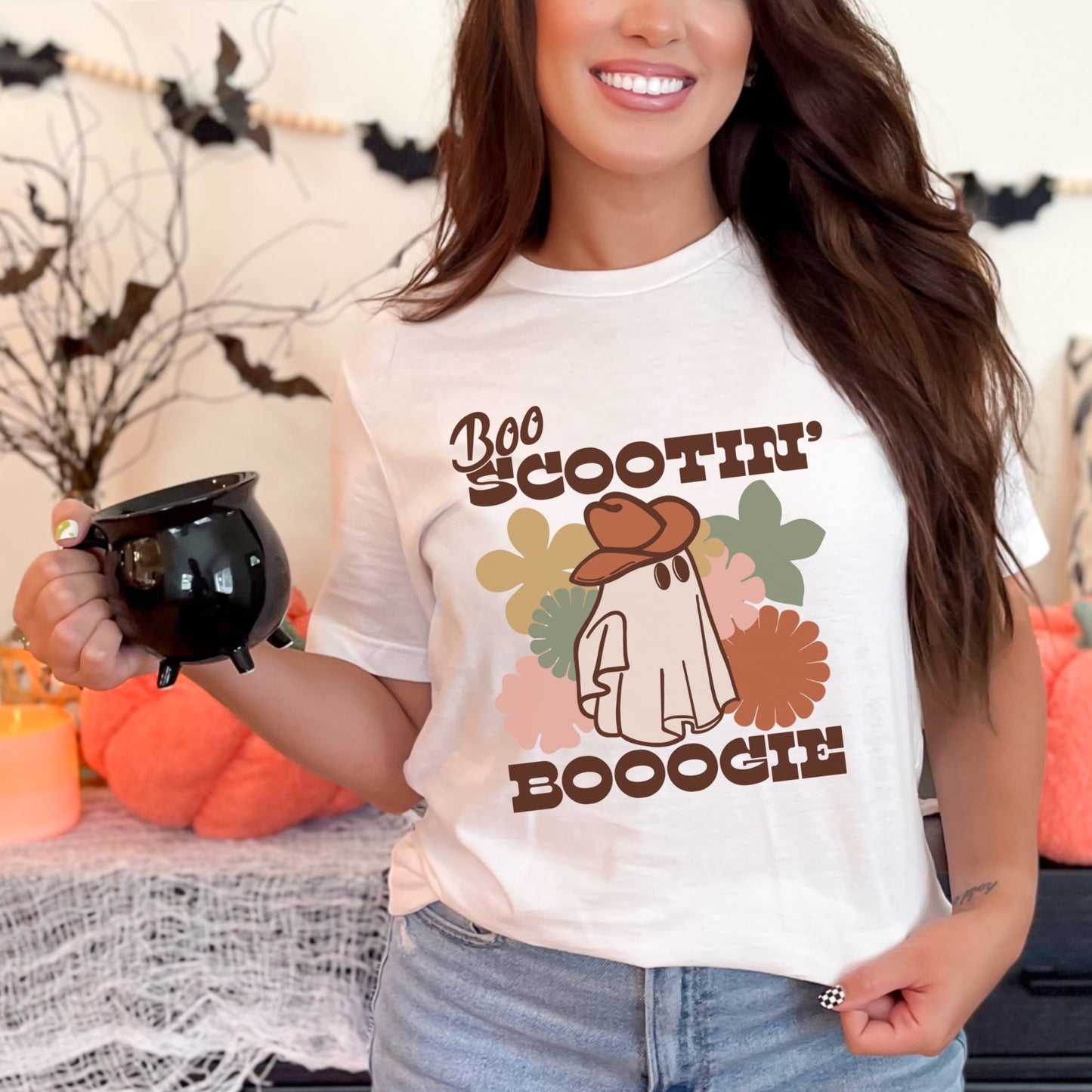 Cowboy Ghost Boo Scootin' Boogie PNG Digital Download