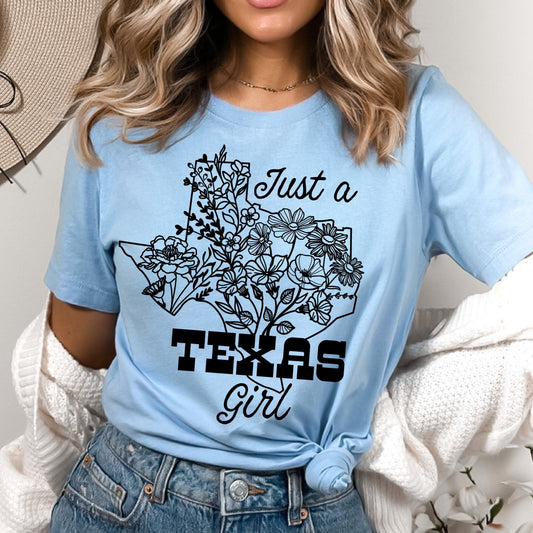 Just A Texas Girl PNG Digital Download