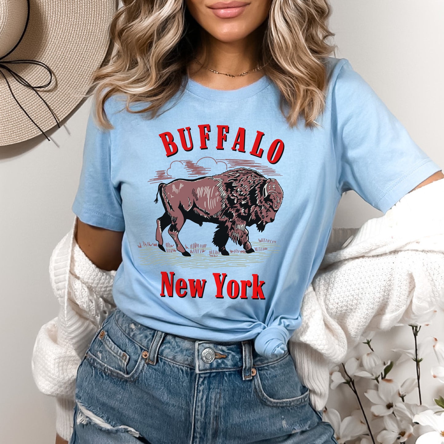 Retro Buffalo New York PNG Digital Download