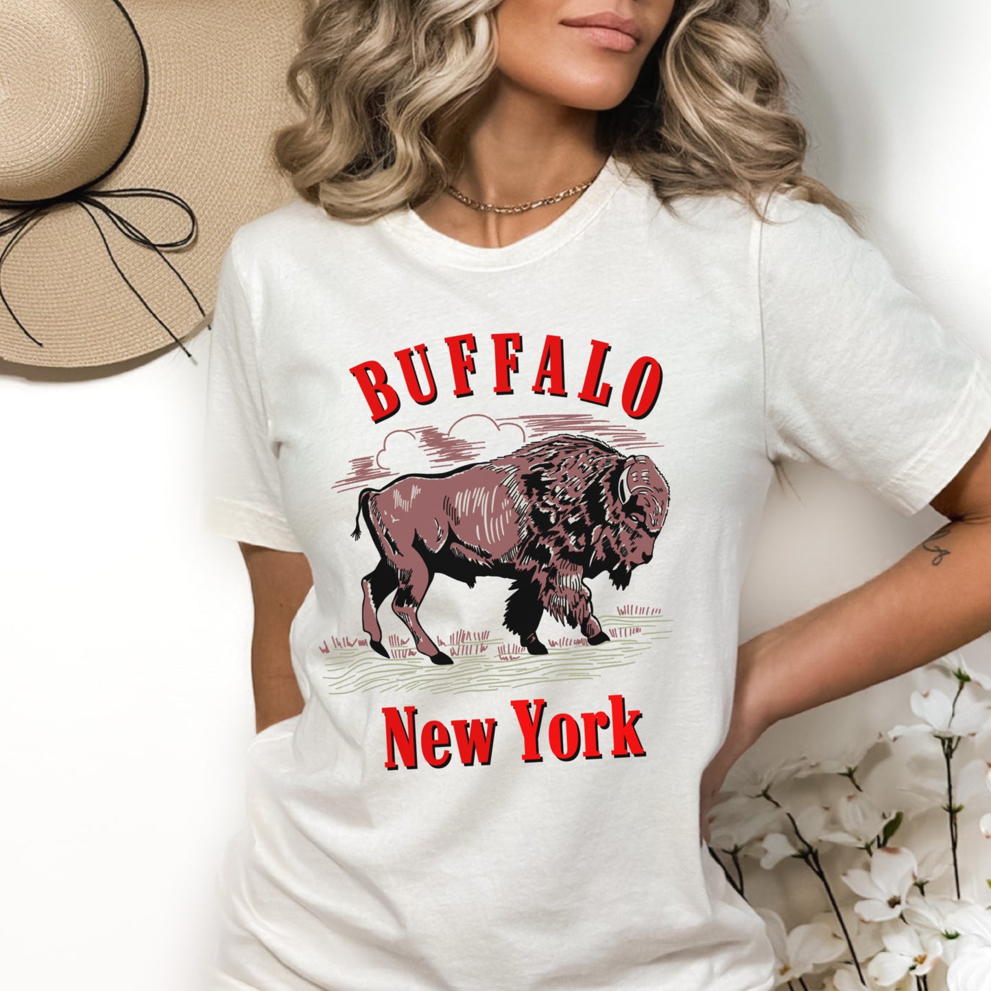 Retro Buffalo New York PNG Digital Download