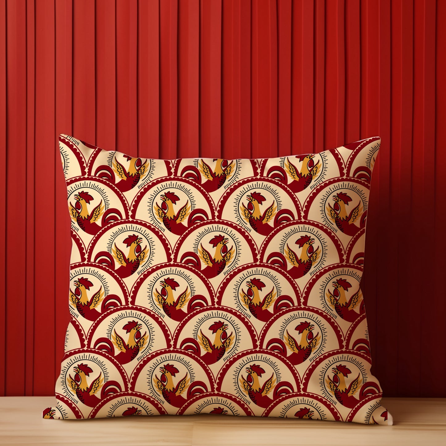 Chicken Scallop Country Kitchen Retro Seamless Repeat Digital Pattern