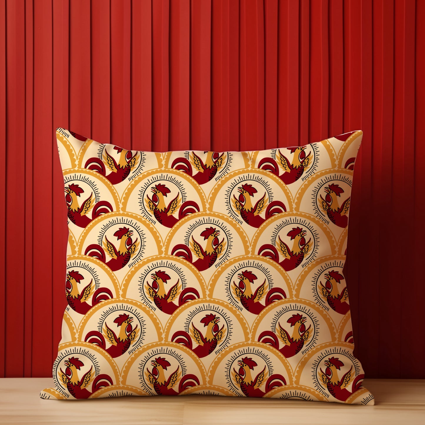 Chicken Scallop Country Kitchen Retro Seamless Repeat Digital Pattern