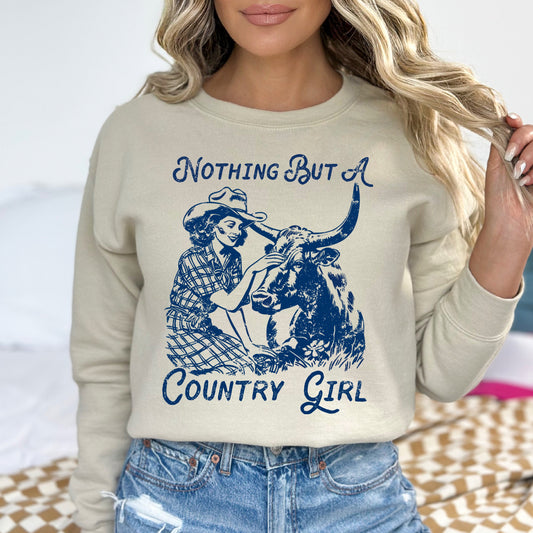 Nothing But A Country Girl PNG Digital Download