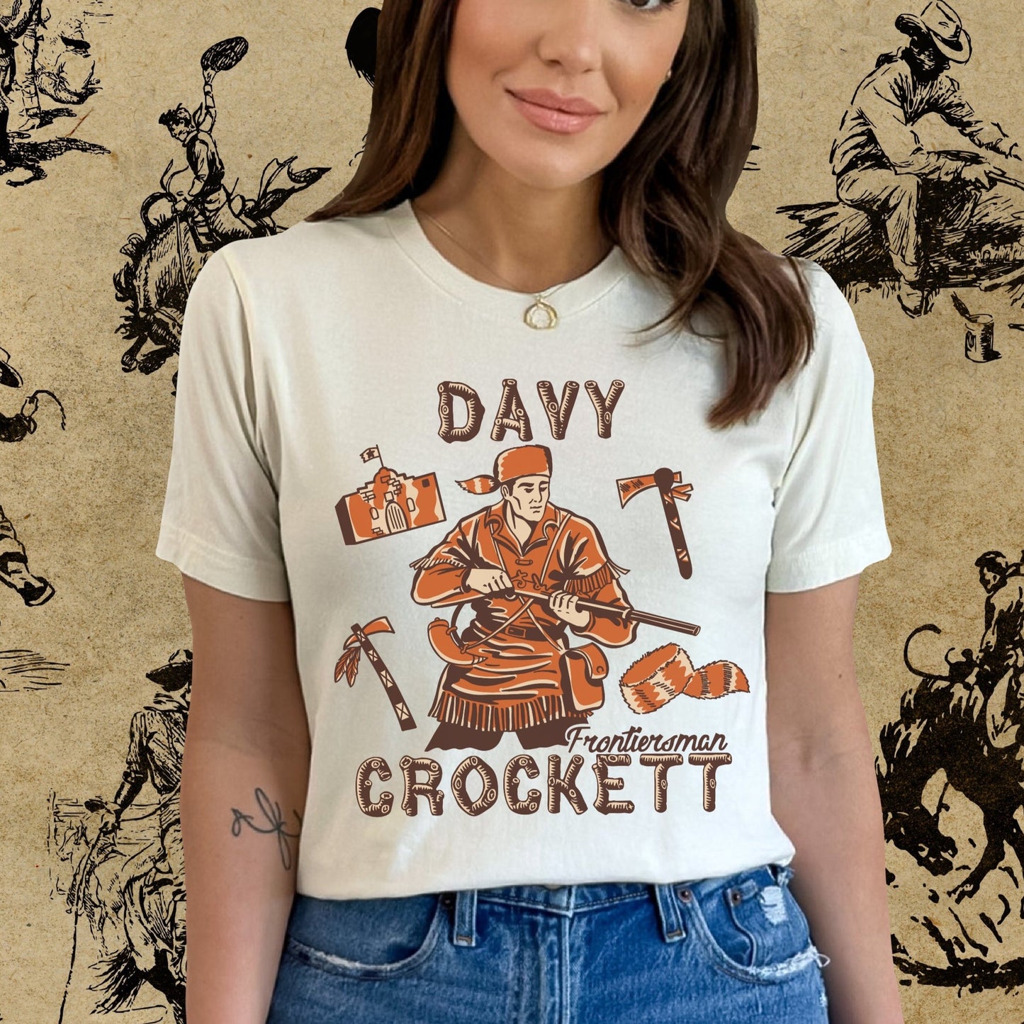 Davy Crockett PNG Digital Download Design