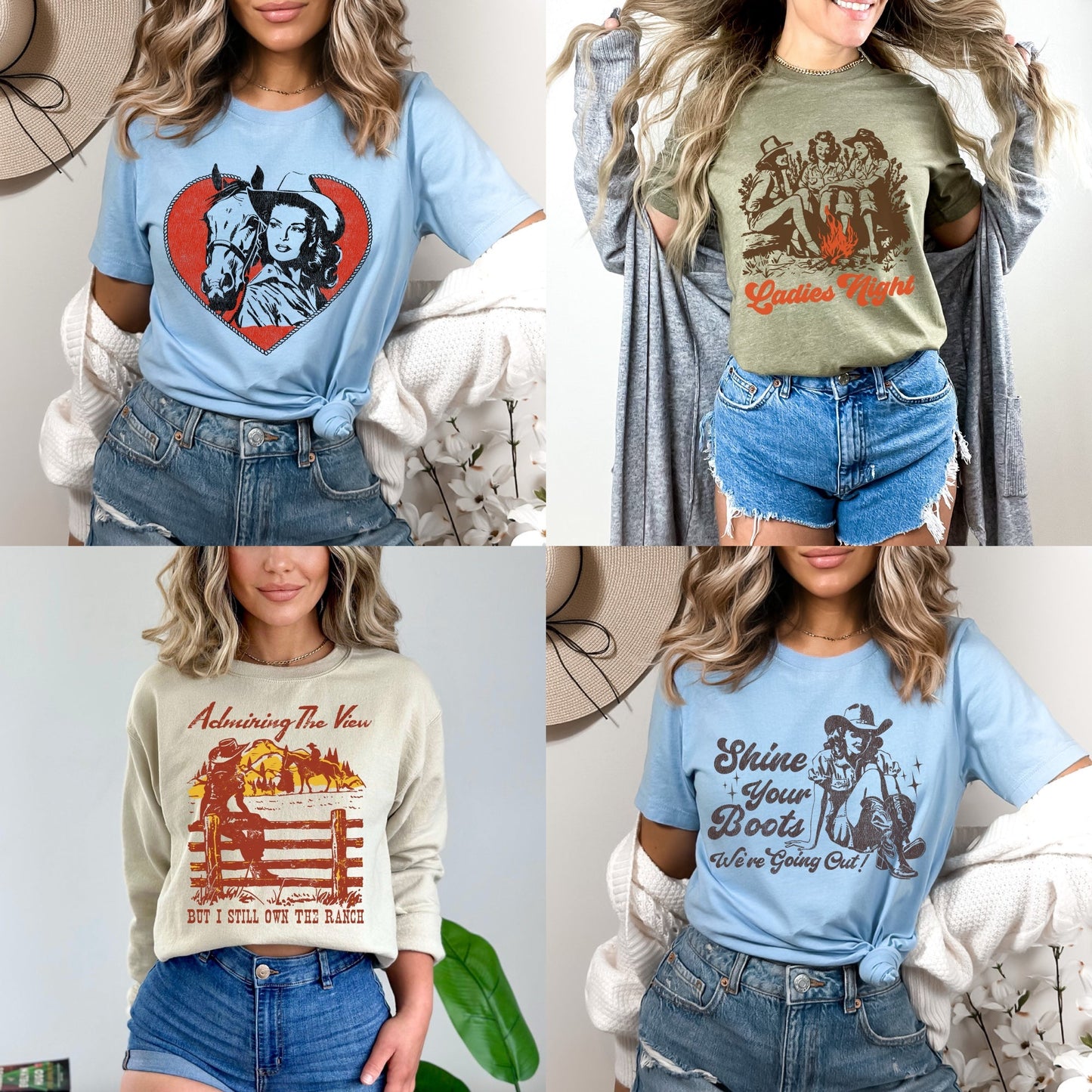 Retro Cowgirl Strong Bundle - Set of 12 Digital Downloads