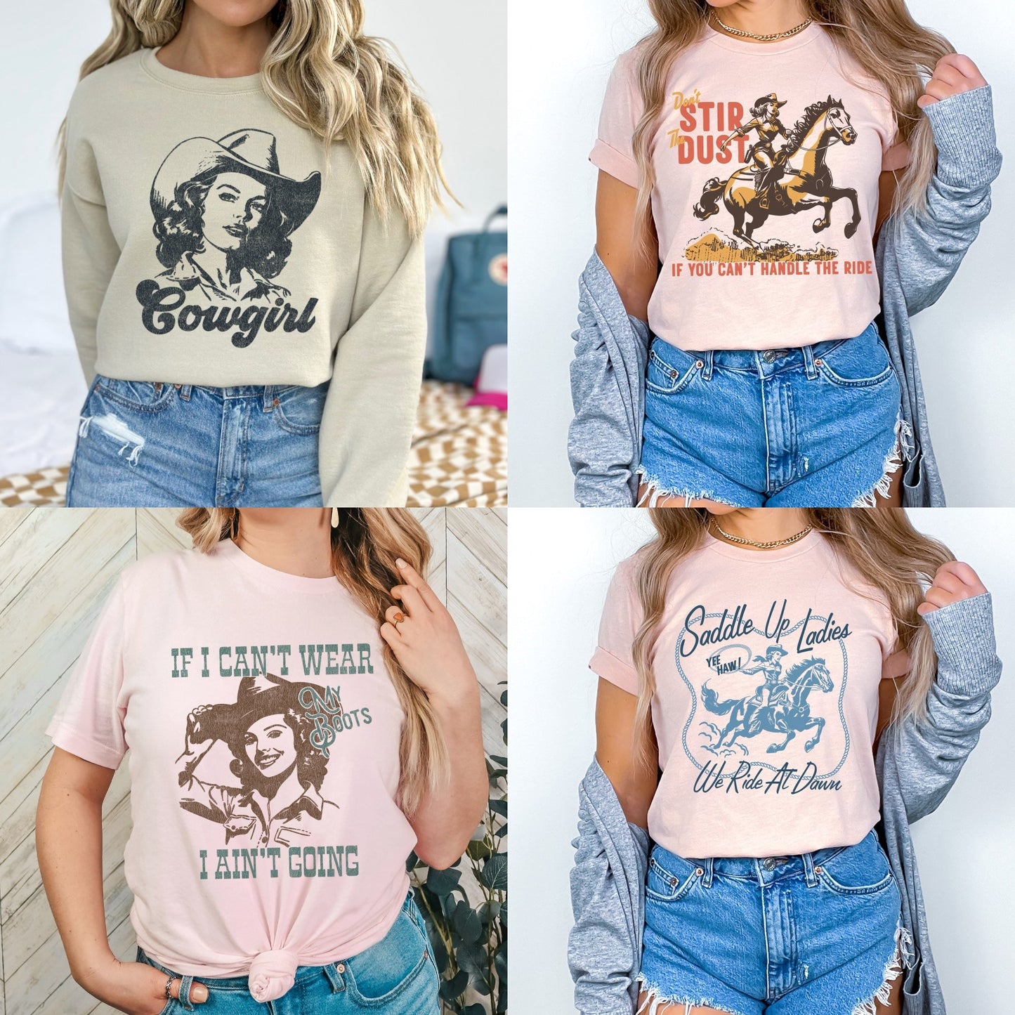 Retro Cowgirl Strong Bundle - Set of 12 Digital Downloads