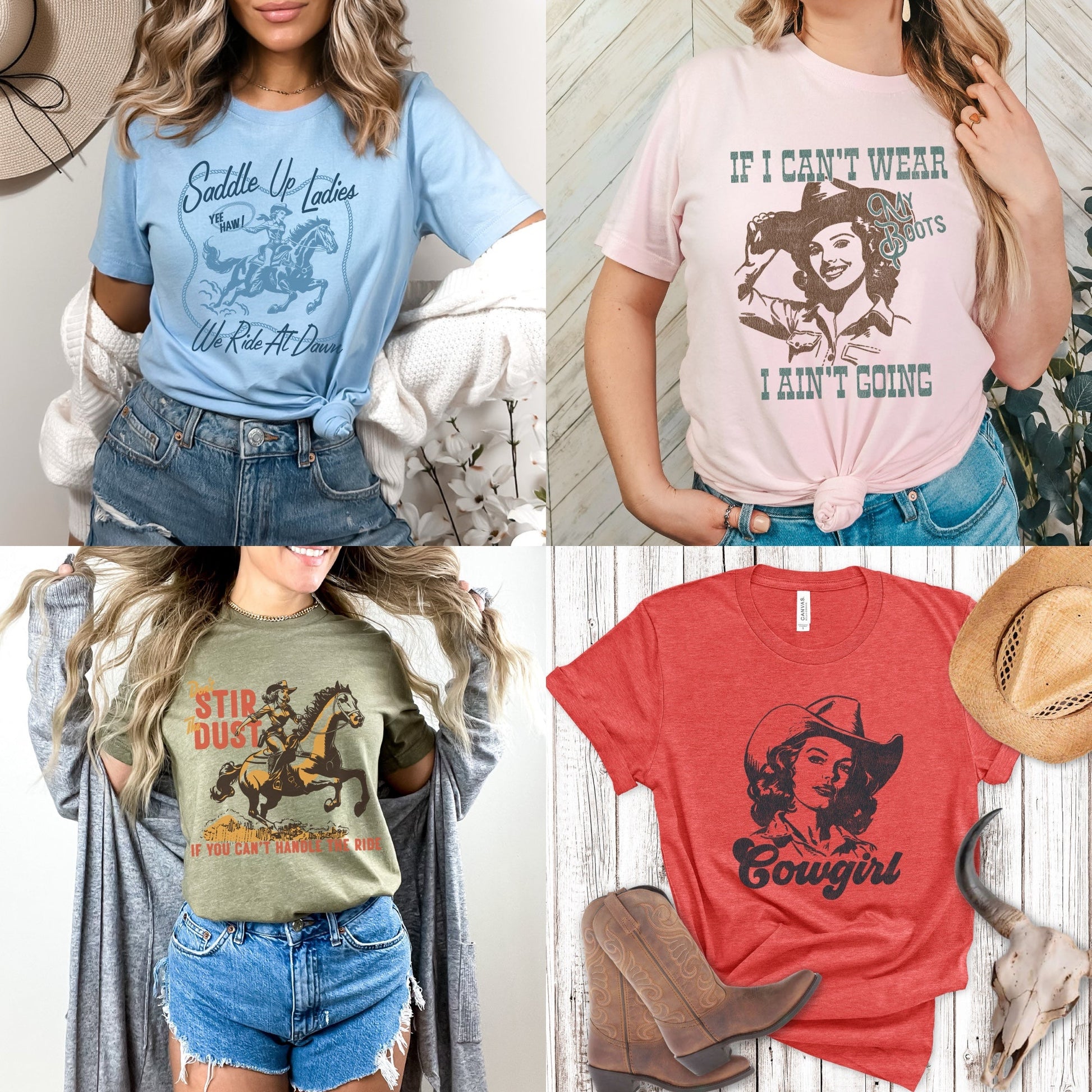 Retro Cowgirl Strong Bundle - Set of 12 Digital Downloads