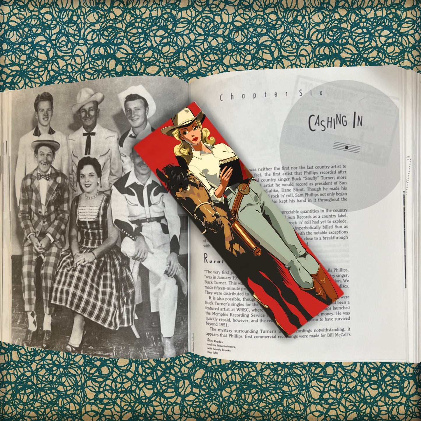 Retro Cowgirl Western Bookmarks - Set of 10 - Atomic Digital ArtPrintable Bookmark