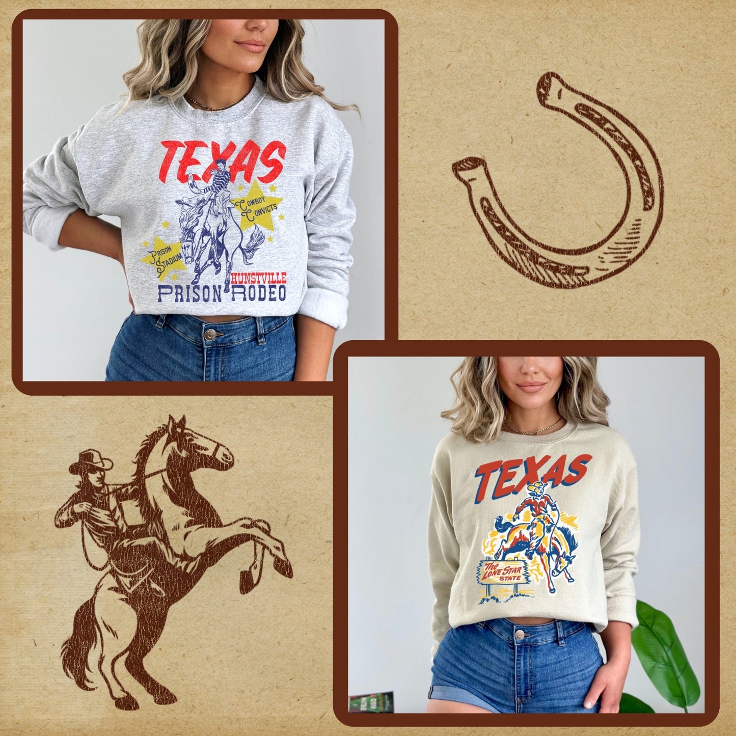 Retro Texas Tee Bundle - Set of 12 Digital Downloads