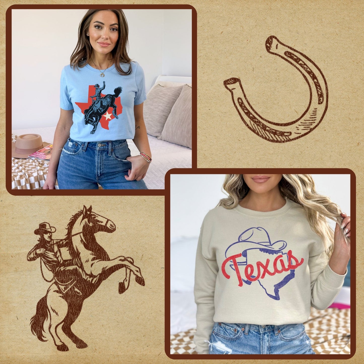 Retro Texas Tee Bundle - Set of 12 Digital Downloads