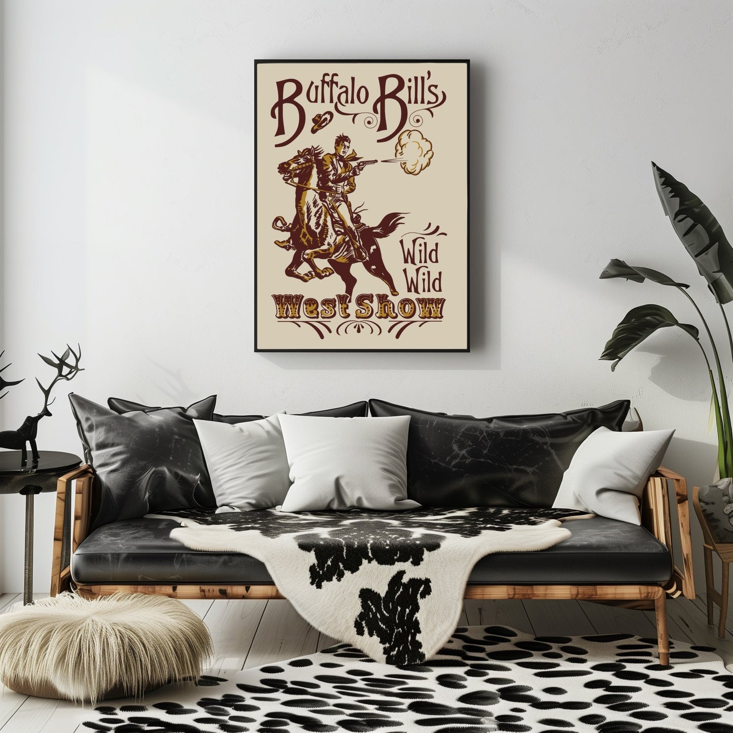 Retro Western Buffalo Bill Wild West Show Wall Art - Atomic Digital ArtDigital Wall Art