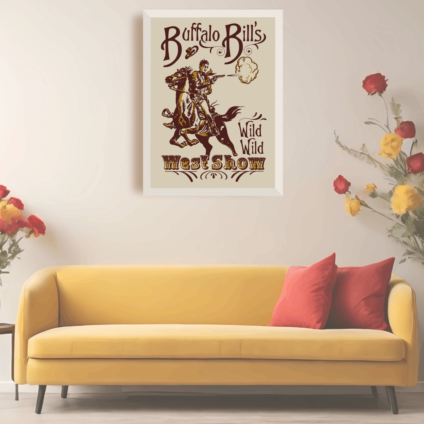 Retro Western Buffalo Bill Wild West Show Wall Art - Atomic Digital ArtDigital Wall Art