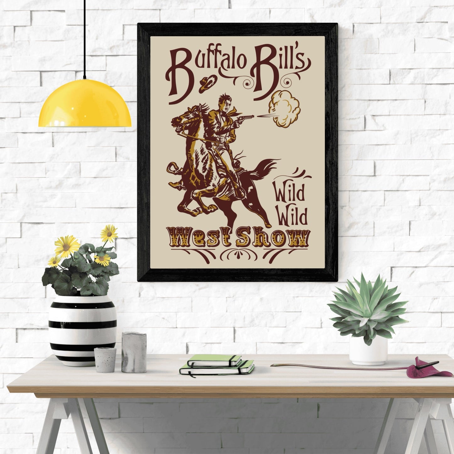 Retro Western Buffalo Bill Wild West Show Wall Art - Atomic Digital ArtDigital Wall Art