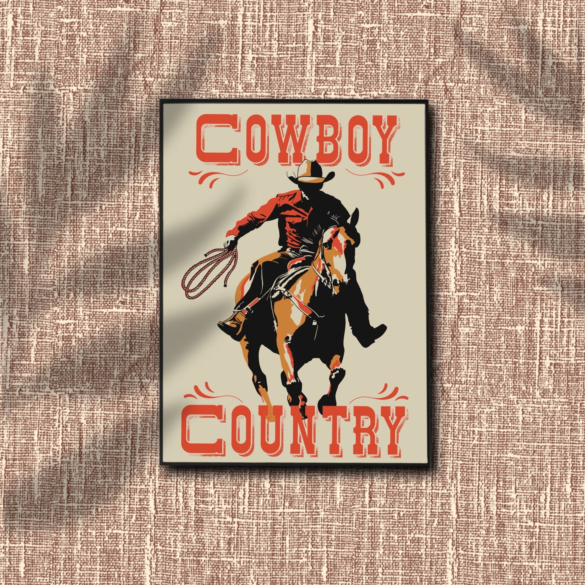 Retro Western Cowboy Country Wall Art - Atomic Digital ArtDigital Wall Art